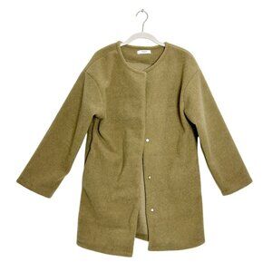 Fashion Star Quality Polyester Button Front Coat in Beige Brown - Sz S/M